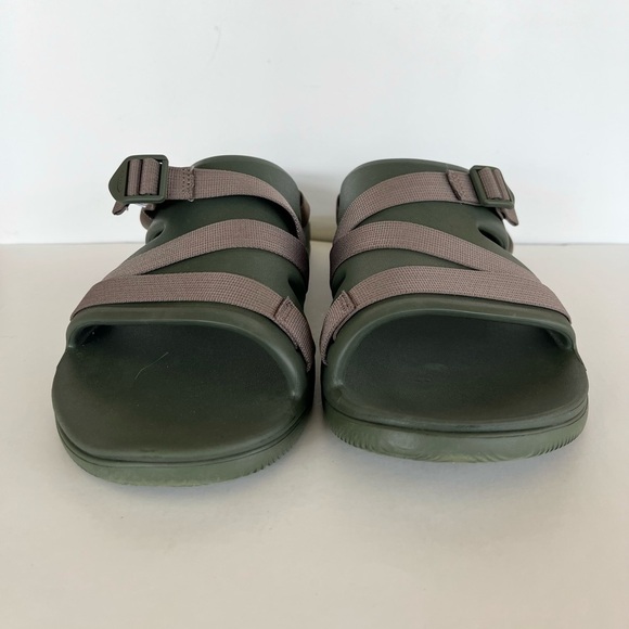 Chaco Men’s Chillos Slip On Sport Slide Sandal in Moss Green, size 14 main image 12